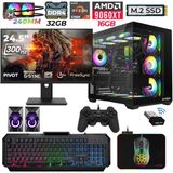 Xaser Nova X50 Ryzen 7 5700X 32GB Ram 1tb M.2 Nvme SSD 16GB RX9060 Xt Sıvı Soğutmalı 24.5" 300Hz Oyuncu Tavsiye Sistem - Siyah - Var