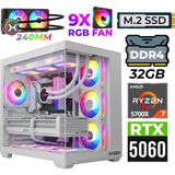 Xaser Nova X60 Ryzen 7 5700X 32Gb Ram 2Tb M.2 Nvme Ssd 8Gb Rtx5060 Sıvı Soğutmalı Oyuncu Tavsiye Sistem