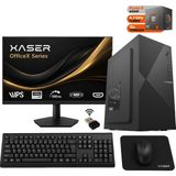 Xaser OFFICEX150 Ryzen 5 8400F 16GB Ddr5 Ram 1tb M.2 SSD GT610 Ekran Kartı 23,8" Monitör Ofis Bilgisayarı - Siyah - 23,8 inç