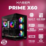 Xaser Prime X60 Ryzen 5 7500F 16GB Ddr5 Ram 1tb M.2 Nvme SSD 16GB RTX5060 Ti Masaüstü Oyuncu Bilgisayarı - Siyah - Yok