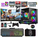 Xaser River X50 Ryzen 5 5500 16Gb Ram 512Gb M.2 Nvme Ssd 8Gb Rx580 23.8" 200Hz Oyuncu Tavsiye Sistem