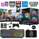 Xaser River X70 I5 10400F 16GB Ram 512GB M.2 Nvme SSD 8gb RX580 23.8" 200Hz Oyuncu Tavsiye Sistem - Siyah - Var