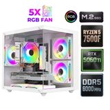 Xaser Sage X100 Ryzen 5 7500F Ddr5 16Gb Ram 512Gb M.2 Nvme Ssd 16Gb Rtx5060ti Oyuncu Tavsiye Sistem