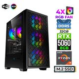 Xaser Sage X20 Ryzen 5 7500F DDR5 32GB 6000Mhz Ram 1TB M.2 Nvme SSD 8GB GDDR7 RTX5060 Ultra Performans Masaüstü Bilgisay