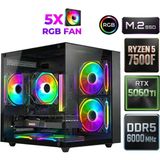 Xaser Sage X90 Ryzen 5 7500F Ddr5 16GB Ram 512GB M.2 Nvme SSD 16GB RTX5060TI Oyuncu Tavsiye Sistem - Siyah - Yok
