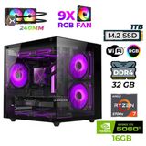 Xaser Sova Cube X40 Ryzen 7 5700X 32Gb Ram 1Tb M.2 Nvme Ssd 16Gb Rtx5060ti Sıvı Soğutmalı Oyuncu Tavsiye Sistem