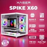 Xaser Spike X60 Ryzen 5 7500F 16GB Ddr5 Ram 1tb M.2 Nvme SSD 6gb RTX3050 Masaüstü Oyuncu Bilgisayarı - Beyaz - Yok