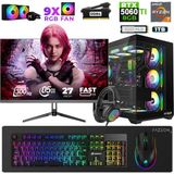 Xaser Star X110 Ryzen 7 5700X 32GB Ram 1tb M.2 Nvme SSD 8gb RTX5060TI 27" 300Hz Oyuncu Bilgisayarı - Siyah - Var