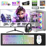 Xaser Star X40 Ryzen 7 5700X 32GB Ram 1tb M.2 Nvme SSD 6gb RTX3050 27" 300Hz Oyuncu Bilgisayarı - Beyaz - 27 inç