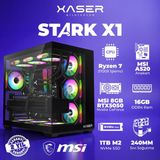 Xaser Stark X1 Ryzen 7 5700X 16GB Ram 1tb M.2 Nvme SSD 8gb RTX5050 Sıvı Soğutmalı Oyuncu Bilgisayarı - Siyah - Yok