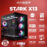 Xaser Stark X13 Ryzen 7 7800X3D 16GB Ram 1tb M.2 Nvme SSD 8gb RTX5050 Sıvı Soğutmalı Oyuncu Bilgisayarı - Siyah - Yok