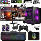 Xaser Sword Cube X52 Ryzen 7 5700X 32GB Ram 1tb M.2 Nvme SSD 8gb RTX5060 Sıvı Soğutmalı 27" 200Hz Oyuncu Tavsiye Sistem - Siyah - Var