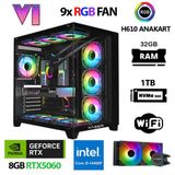 Xaser Sword X170 I5 14400F 32GB Ram 1tb M.2 Nvme SSD 8gb RTX5060 Sıvı Soğutmalı Oyuncu Tavsiye Sistem