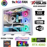 Xaser Sword X32 White Edition Ryzen 7 5700X 32GB Ram 1tb M.2 Nvme SSD 8gb RTX4060 Sıvı Soğutmalı Oyuncu Tavsiye Sistem