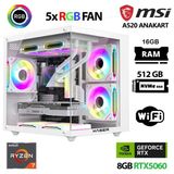 Xaser Sword X60 Eko Ryzen 7 5700X 16Gb Ram 512Gb M.2 Nvme Ssd 8Gb Rtx5060 Oyuncu Tavsiye Sistem