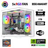 Xaser Sword X60 Mini Ryzen 7 5700X 32Gb Ram 1Tb M.2 Nvme Ssd 8Gb Rtx5060 Oyuncu Tavsiye Sistem