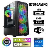 Xaser Thunder X140 I7 14700F 32GB Ddr5 Ram 1tb M.2 Nvme SSD 12GB RTX5070 Masaüstü Oyuncu Bilgisayarı