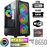Xaser Thunder X30 Ryzen 5 7500F 16GB Ddr5 Ram 2tb M.2 Nvme SSD 12GB RTX5070 Masaüstü Oyuncu Bilgisayarı