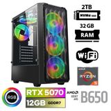 Xaser Thunder X40 Ryzen 5 7500F 32GB Ddr5 Ram 2tb M.2 Nvme SSD 12GB RTX5070 Oyuncu Tavsiye Sistem