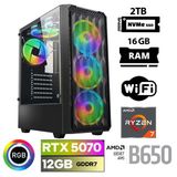 Xaser Thunder X70 Ryzen 7 7700 16GB Ddr5 Ram 2tb M.2 Nvme SSD 12GB RTX5070 Oyuncu Tavsiye Sistem