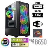 Xaser Thunder X80 Ryzen 7 7700 32GB Ddr5 Ram 2tb M.2 Nvme SSD 12GB RTX5070 Oyuncu Tavsiye Sistem