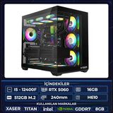 Xaser Titan X10 İ5 12400F 16Gb Ram 512Gb M.2 Nvme Ssd 8Gb Rtx5060 Sıvı Soğutmalı Oyuncu Hazır Tavsiye Sistem