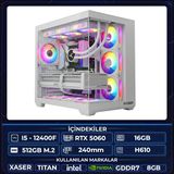 Xaser Titan X20 İ5 12400F 16Gb Ram 512Gb M.2 Nvme Ssd 8Gb Rtx5060 Sıvı Soğutmalı Oyuncu Hazır Tavsiye Sistem