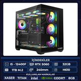 Xaser Titan X50 İ5 12400F 32Gb Ram 1Tb M.2 Nvme Ssd 8Gb Rtx5060 Sıvı Soğutmalı Oyuncu Hazır Tavsiye Sistem