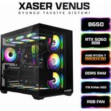 Xaser Venus X80 Ryzen 7 9800X3D 16GB Ddr5 Ram 1tb M.2 Nvme SSD 8gb RTX5060 Sıvı Soğutmalı Oyuncu Bilgisayar - Siyah - Yok
