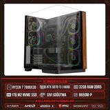 Xaser Wooden X130 Ryzen 7 7800X3D 32GB Ddr5 Ram 1tb M.2 Nvme SSD 16GB RTX5070 Ti Sıvı Soğutmalı Masaüstü Oyuncu Oem Bilgisayar - Siyah - Yok