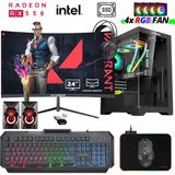 Xaser XSR1015 i5-7400 16GB RAM 256GB SSD 4GB RX 550 FreeDOS 24 inç Monitör Oyun Bilgisayarı