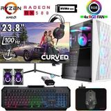 Xaser Xsr1195 Ryzen 5 5500 32Gb Ram 1Tb M.2 Nvme Ssd 8Gb Rx580 23.8" 100Hz Curved Masaüstü Oyuncu Bilgisayarı