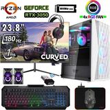 Xaser XSR1198 Ryzen 5 5500 32GB Ram 1tb M.2 Nvme SSD 6gb RTX3050 23.8" 180Hz Curved Masaüstü Oyuncu Bilgisayarı - Beyaz - Var