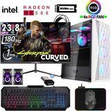 Xaser XSR1209 I5 12400F 16GB Ram 512GB M.2 Nvme SSD 8gb RX580 256BIT 23.8" 180Hz Curved Oyuncu Hazır Sistem - Beyaz - Var