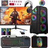 Xaser XSR468 Ryzen 5 5600 16GB RAM 256GB SSD 8GB RX 580 FreeDOS 27 inç Monitör Oyun Bilgisayarı