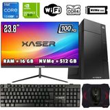 Xaser XSR564 I5 12400F 16GB Ram 512GB M.2 Nvme SSD 2gb GT610 23.8" 100Hz Monitör Ofis Hazır Sistem