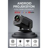 XBeam Android Projeksiyon Wifi Özellikli Taşınabilir Akıllı Sinema Projektör - Siyah