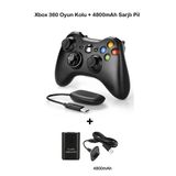 Xbox 360 Pc Uyumlu Kablosuz Analog Oyun Kolu Ve 4800Mah Batarya Seti