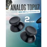 Xbox 360 Uyumlu Analog Topuz 2 Adet Başlık Kol Yedek Parça Siyah