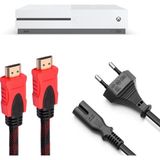 Xbox One S Güç Kablosu ve Örgülü Hdmi Kablo Set Xbox Aksesuar - Kırmızı