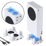 Xbox Series S ile Uyumlu Soğutma Standı, YUANHOT Çift Amaçlı Soğutma Fanı Soğutucu Sistemi Dock İstasyonu Aksesuarları, 3 Kademeli Ayarlanabilir Hız ve 2 Ekstra USB Bağlantı Noktası (Yalnızca Xbox