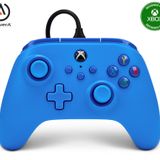 Xbox Series X|S ve Windows 10/11 için kablolu PowerA Controller - Mavi, Gamepad, kablolu video oyun denetleyicisi, oyun denetleyicisi, Xbox One, Type C ile uyumlu, resmi lisanslı