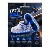 Xdeep Teknoking Global Çocuk Işıklı Tekerlekli Spor Ayakkabı – LED Tabanlı Paten Ayakkabı
