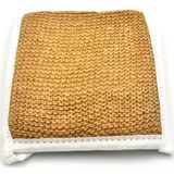 Xdeonss Doğal Jüt İp Eldiven Tipi Kare Banyo Lifi Hamam Vücud Kesesi 16x20 cm.