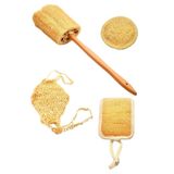 Xdeonss Doğal Kabak Lifi 4'lü Banyo Hamam Kese Seti (Yüz + Vücud + Sırt) Set3