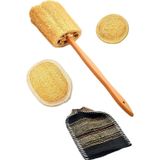 Xdeonss Doğal Kabak Lifi 4`lü Banyo Hamam Kese Seti (Yüz + Vücud + Sırt) - Set9