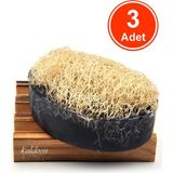 xdeonss Kabak Lifli El Yapımı Doğal Ruşur Taşı Sabunu 120 G x 3 Adet