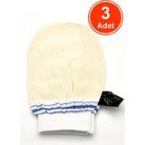 xdeonss Lastikli Krem Banyo Hamam Eldiven Kese 15 x 26 cm 3 Adet Ciltteki Gözenekleri Açan