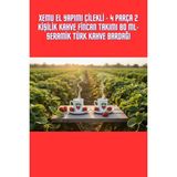 Xemu El Yapımı Çilekli - 4 Parça 2 Kişilik Kahve Fincan Takımı 80 Ml- - Beyaz - 2 Adet