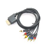 XENOCAM Microsoft Xbox 360 / Xbox 360 Slim için 6 ft Bileşen HDTV Video ve RCA Stereo AV Kablosu Kablosu